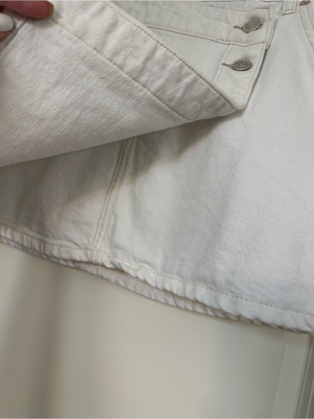 White Asymmetrical Mini Skirt - Picture 11 of 13
